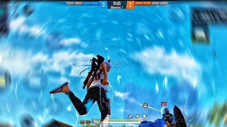 Free Fire Combat Jump Shooting in Blue Zone